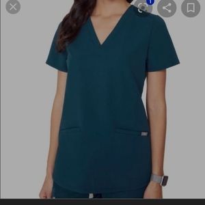 Caribbean Blue 3 Pocket Scrub Top